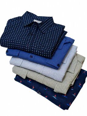 Men's 3X Short Sleeve Button Up Shirts Lot of 5 Colours Kenneth Cole